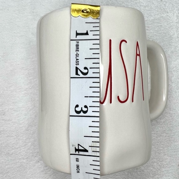 ❌SOLD❌ Rae Dunn NEW USA Large LL Mug Coffee Tea July 4 America Ivory Red Blue - Picture 4 of 14